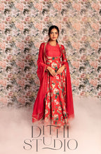 Load image into Gallery viewer, Rust Orange Anarkali with Duppata
