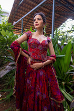 Load image into Gallery viewer, Red &amp; Purple Corset Skirt Set
