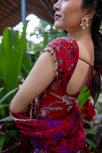 Load image into Gallery viewer, Red &amp; Purple Corset Skirt Set

