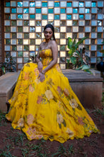 Load image into Gallery viewer, Canary Yellow Corset Skirt Set
