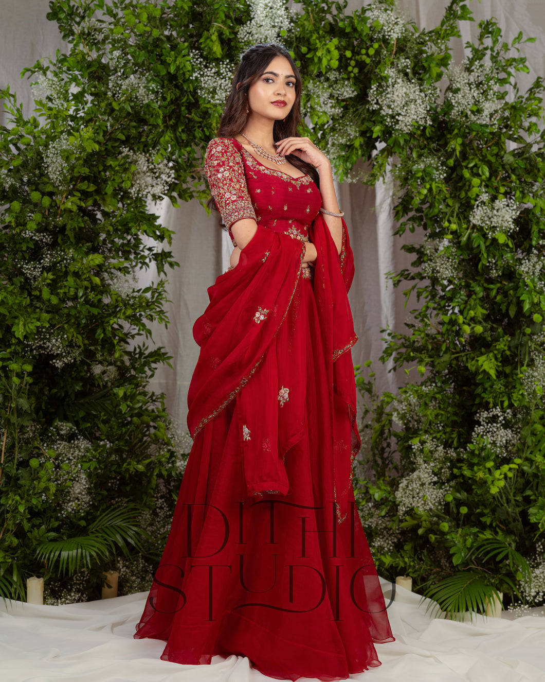 Red Lehenga with Duppata