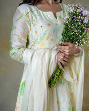 Load image into Gallery viewer, Ivory Floral Printed Chanderi Salwar Suit
