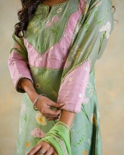 Load image into Gallery viewer, Sage Green Botanical Chanderi Salwar Suit
