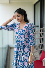 Load image into Gallery viewer, Blue Printed Co-Ord Salwar
