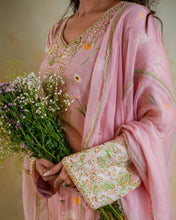 Load image into Gallery viewer, Blushing Blossom Chanderi Salwar Suit
