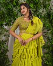 Load image into Gallery viewer, Lime Green Ruffle Dress
