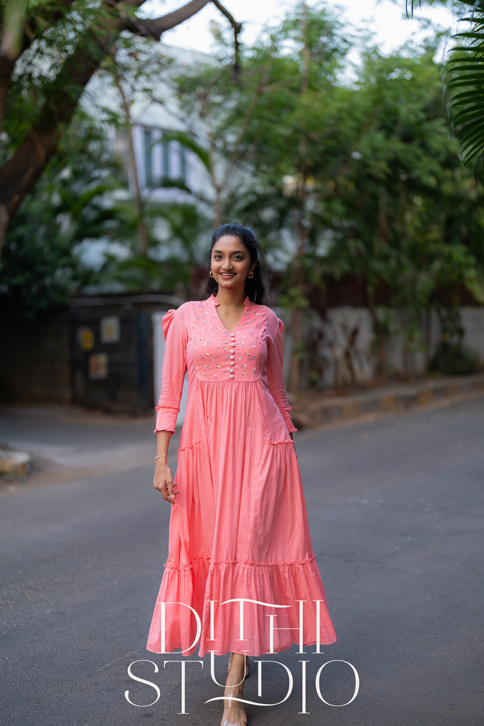 peach flare dress Peach Short Sleeves Lace Fit and Flare Maxi Dress for Women