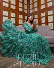 Load image into Gallery viewer, Teal Blue Ruffle Dress
