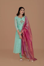 Load image into Gallery viewer, Mint Green Chandheri Set
