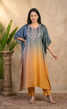 Load image into Gallery viewer, Mist &amp; Mustard Ombré Kaftan Set

