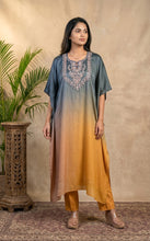 Load image into Gallery viewer, Mist &amp; Mustard Ombré Kaftan Set
