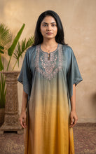 Load image into Gallery viewer, Mist &amp; Mustard Ombré Kaftan Set
