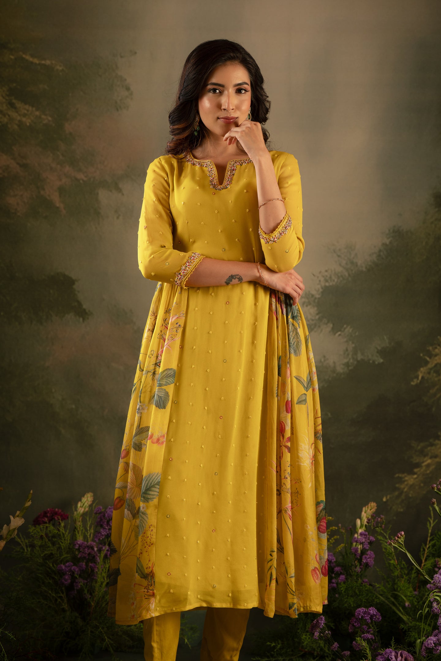 Yellow Printed Set