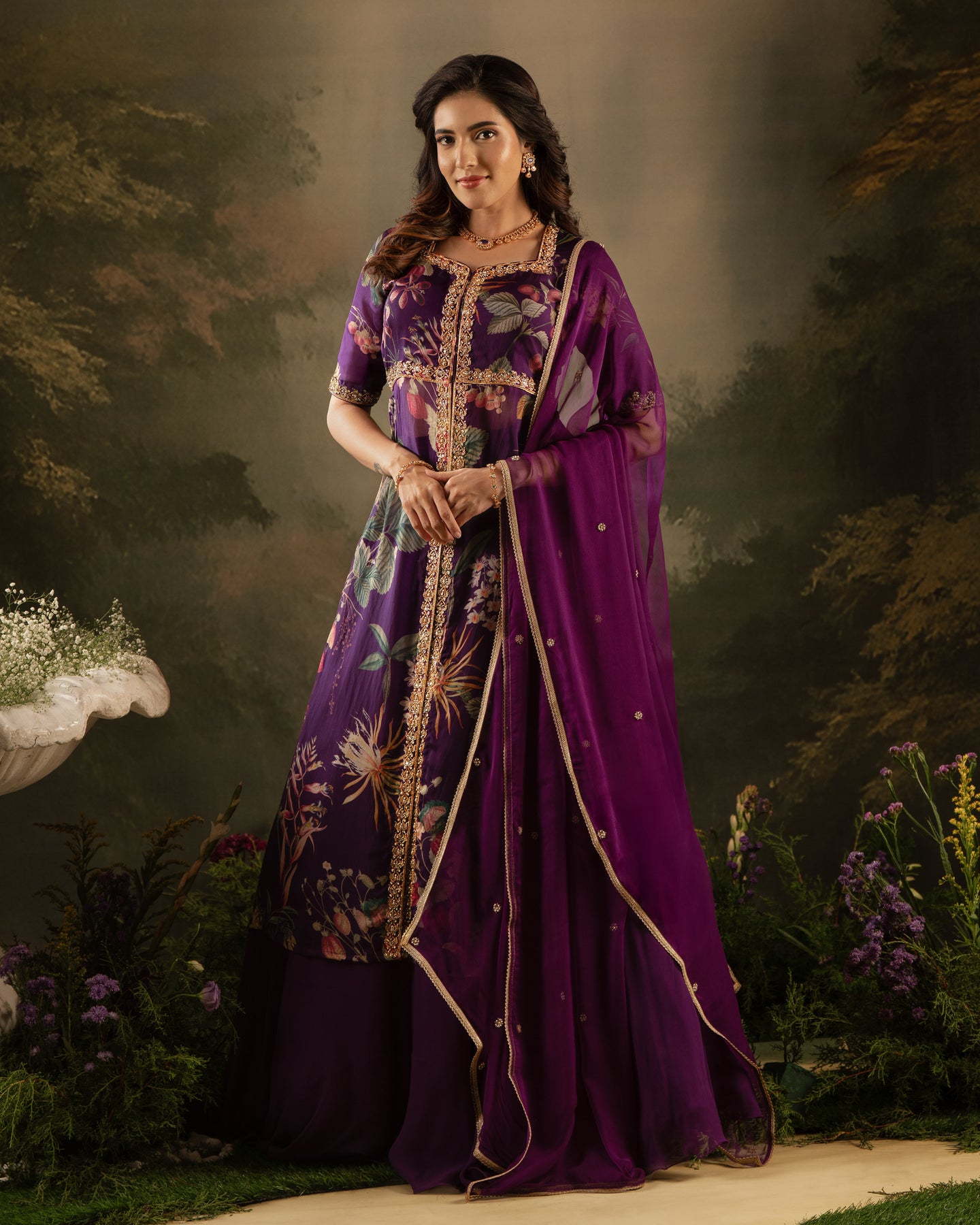 Violet Skirt and Top Set