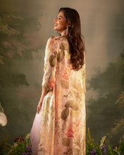 Load image into Gallery viewer, Light Peach Cowl Dress and Jacket Set
