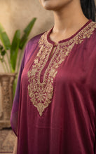 Load image into Gallery viewer, Wine &amp; Plum Ombré Kaftan Set
