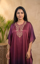 Load image into Gallery viewer, Wine &amp; Plum Ombré Kaftan Set
