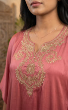 Load image into Gallery viewer, Blush Coral Silk Kaftan Set

