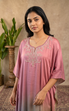 Load image into Gallery viewer, Dusty Rose &amp; Sage Ombré Kaftan Set
