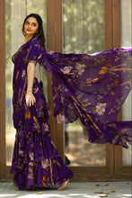 Load image into Gallery viewer, Purple Ruffle Drape Dress
