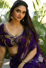 Load image into Gallery viewer, Purple Ruffle Drape Dress
