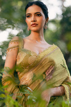 Load image into Gallery viewer, Olive Green Saree

