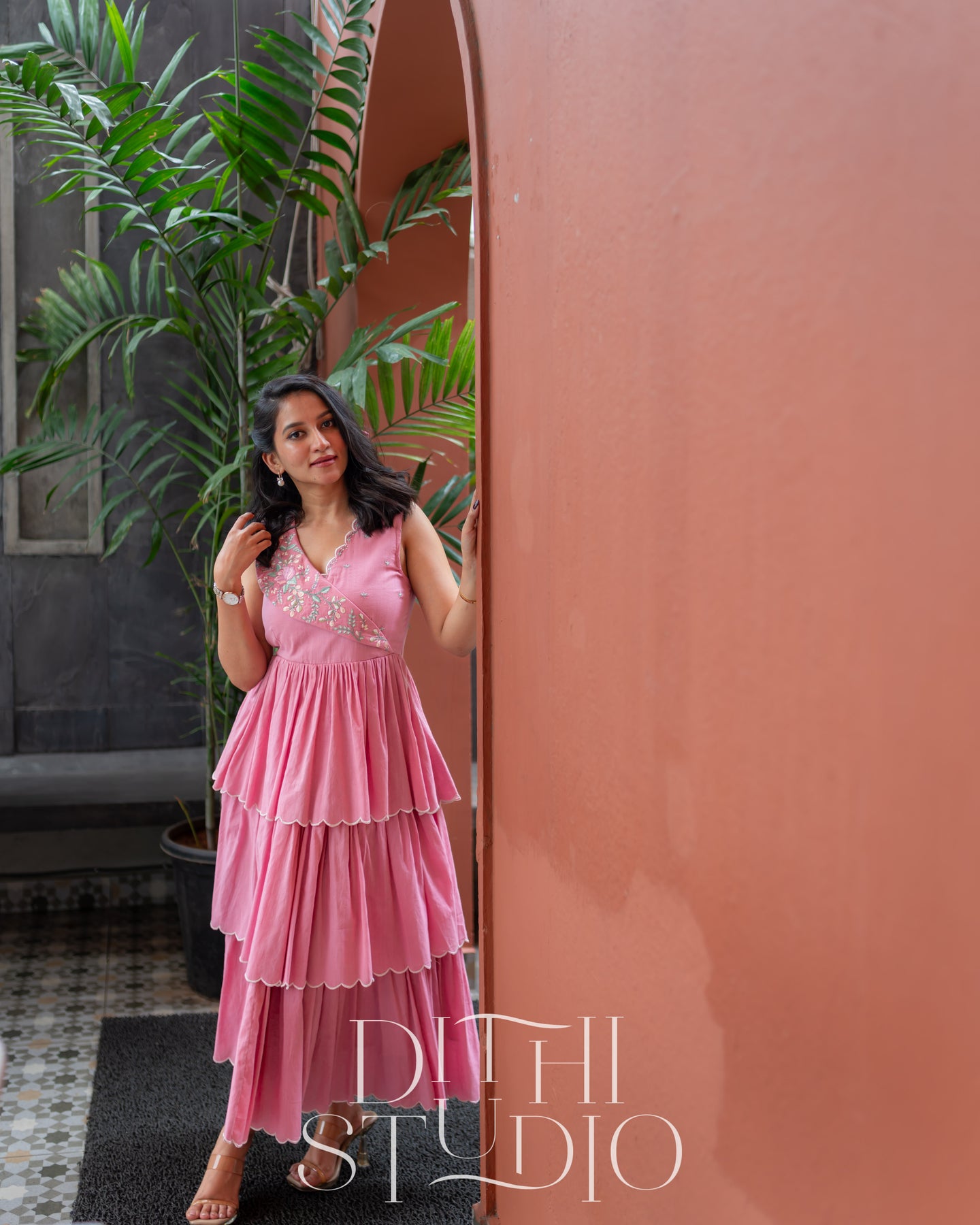 Pastel Pink Embroidered Dress