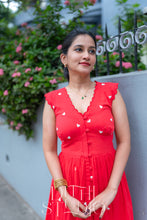 Load image into Gallery viewer, Red Embroidered Dress
