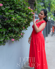 Load image into Gallery viewer, Red Embroidered Dress
