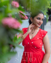 Load image into Gallery viewer, Red Embroidered Dress
