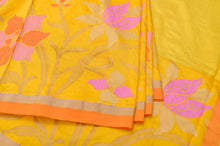 Load image into Gallery viewer, Yellow Soft Silk Saree-1350
