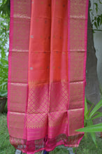 Load image into Gallery viewer, Pinkish Orange Gadwal Duppata-2316

