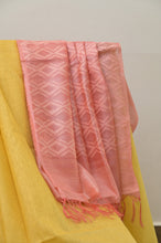 Load image into Gallery viewer, Yellow and Peach Cotton Kota Saree-2621
