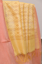 Load image into Gallery viewer, Peach and Yellow Cotton Kota Saree-2618
