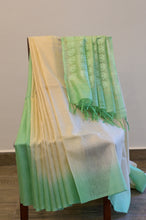 Load image into Gallery viewer, Beige and Green Cotton Kota Saree-2617
