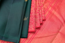 Load image into Gallery viewer, Green and Pink Half&amp;Half Kanchipuram Saree-2399
