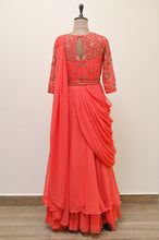Load image into Gallery viewer, Drape Dress with embroided belt
