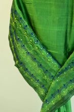 Load image into Gallery viewer, Green Cotton Saree-2481
