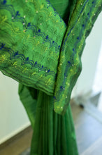 Load image into Gallery viewer, Green Cotton Saree-2481

