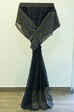 Load image into Gallery viewer, Black Cotton Saree-2480
