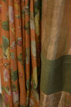 Load image into Gallery viewer, Orange Matka Tissue Saree-2474
