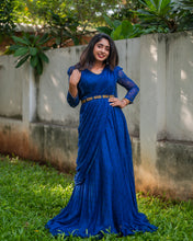 Load image into Gallery viewer, Navy Blue Drape Dress
