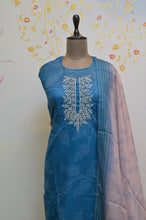 Load image into Gallery viewer, Blue embroided Salwar Set

