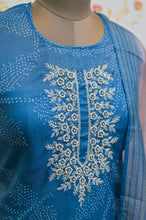 Load image into Gallery viewer, Blue embroided Salwar Set

