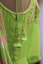 Load image into Gallery viewer, Green Floral Drape Dress
