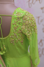 Load image into Gallery viewer, Green Floral Drape Dress
