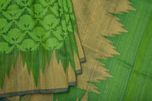Load image into Gallery viewer, Parrot Green Tussar Silk Saree-1095
