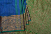 Load image into Gallery viewer, Greenish Blue Tussar Silk Saree-1173
