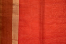 Load image into Gallery viewer, Orange Organza Saree-1181
