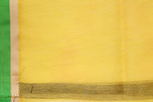 Load image into Gallery viewer, Lemon Yellow Organza Saree-1183
